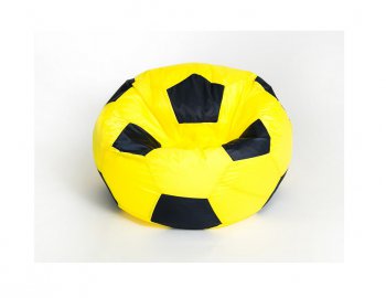 Кресло-мешок Мяч малый желто-черное в Каменске-Уральском - kamensk-uralskiy.mebel-74.com | фото