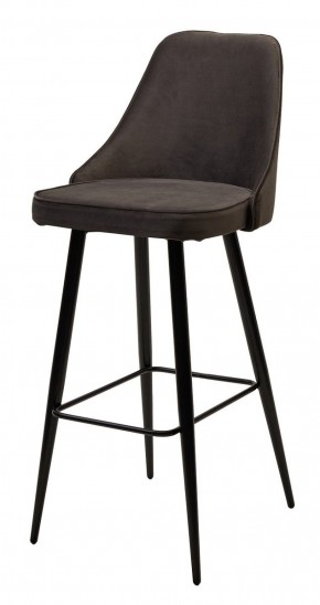 Барный стул NEPAL-BAR ГРАФИТ #14, велюр/ черный каркас (H=78cm) М-City в Каменске-Уральском - kamensk-uralskiy.mebel-74.com | фото