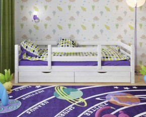 Детская кровать из массива березы Соня-5 (Белый/Лак) в Каменске-Уральском - kamensk-uralskiy.mebel-74.com | фото