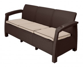 Диван Yalta Premium Sofa 3 Set (Ялта) шоколадный (+подушки под спину) в Каменске-Уральском - kamensk-uralskiy.mebel-74.com | фото