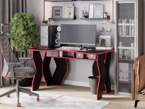 Компьютерный стол КЛ №9.0 (Черный/Красный) в Каменске-Уральском - kamensk-uralskiy.mebel-74.com | фото