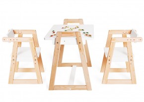 Комплект детской мебели стол и  два стула Я САМ "Лофт-Дуо" (Белый) в Каменске-Уральском - kamensk-uralskiy.mebel-74.com | фото