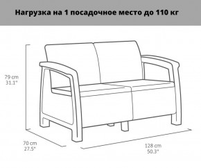 Комплект мебели Корфу Рест (Corfu Rest - without table) графит в Каменске-Уральском - kamensk-uralskiy.mebel-74.com | фото