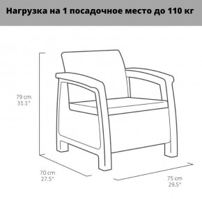 Комплект мебели Корфу Рест (Corfu Rest - without table) графит в Каменске-Уральском - kamensk-uralskiy.mebel-74.com | фото