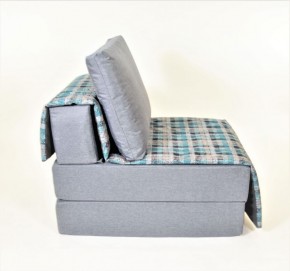 Кресло-кровать бескаркасное Харви (серый-квадро азур) в Каменске-Уральском - kamensk-uralskiy.mebel-74.com | фото
