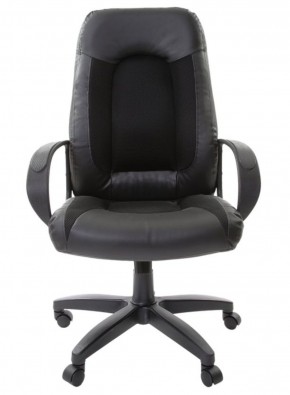 Кресло офисное BRABIX "Strike EX-525" (экокожа черная, ткань черная) 531381 в Каменске-Уральском - kamensk-uralskiy.mebel-74.com | фото