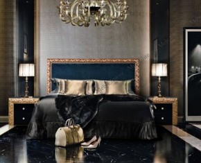 Кровать 2-х спальная (1,8 м) Тиффани Premium черная/золото с мягким элементом (Антрацит) с подъемным механизмом (ТФКР180-3[3](П) в Каменске-Уральском - kamensk-uralskiy.mebel-74.com | фото