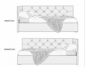 Кровать угловая Виола интерьерная +основание (120х200) в Каменске-Уральском - kamensk-uralskiy.mebel-74.com | фото
