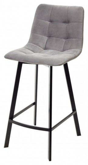 Полубарный стул CHILLI-QB SQUARE светло-серый #26, велюр / черный каркас (H=66cm) М-City в Каменске-Уральском - kamensk-uralskiy.mebel-74.com | фото