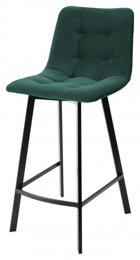 Полубарный стул CHILLI-QB SQUARE зеленый #19, велюр / черный каркас (H=66cm) М-City в Каменске-Уральском - kamensk-uralskiy.mebel-74.com | фото