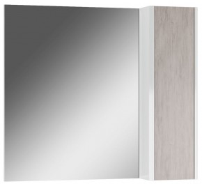 Шкаф-зеркало Uno 80 Дуб серый левый/правый Домино (DU1504HZ) в Каменске-Уральском - kamensk-uralskiy.mebel-74.com | фото