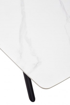 Стол RIVOLI 140 MATT WHITE MARBLE SOLID CERAMIC / BLACK, ®DISAUR в Каменске-Уральском - kamensk-uralskiy.mebel-74.com | фото