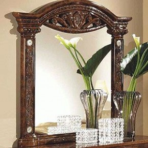 Зеркало в раме (02.150) Рома (орех) в Каменске-Уральском - kamensk-uralskiy.mebel-74.com | фото